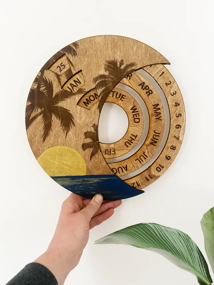 Perpetual Calendar Ocean Painting