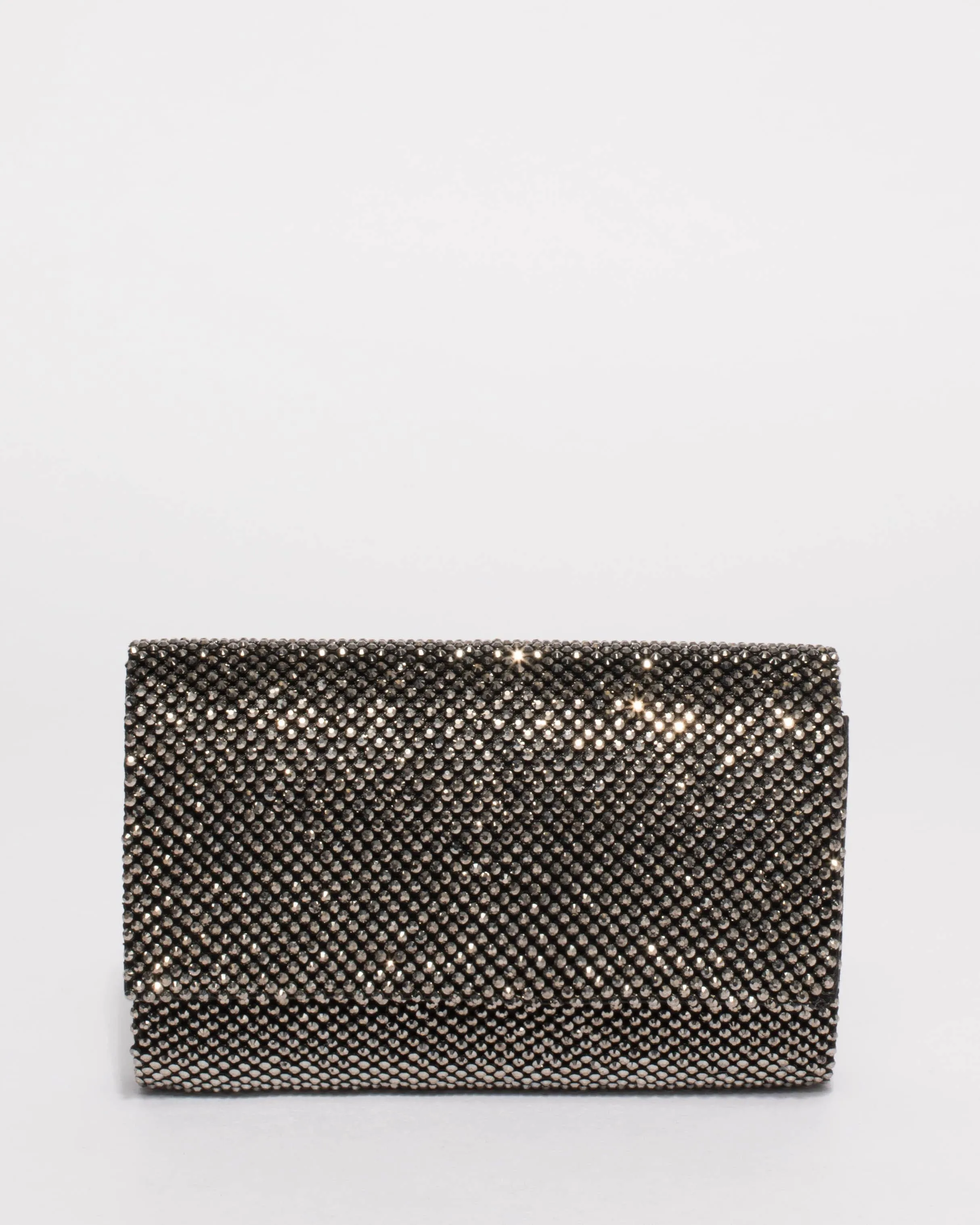 Pewter Kira Evening Clutch Bag
