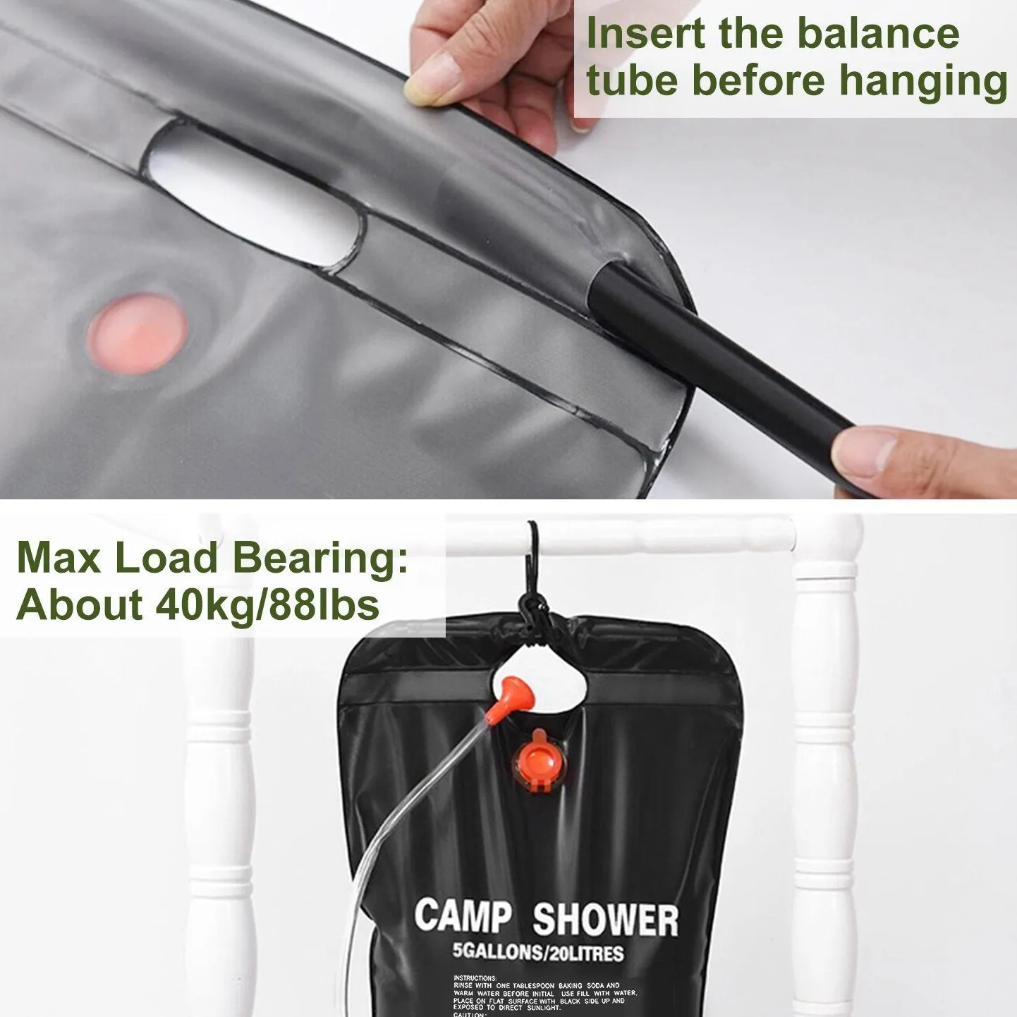 Portable Solar Heated Shower Bag