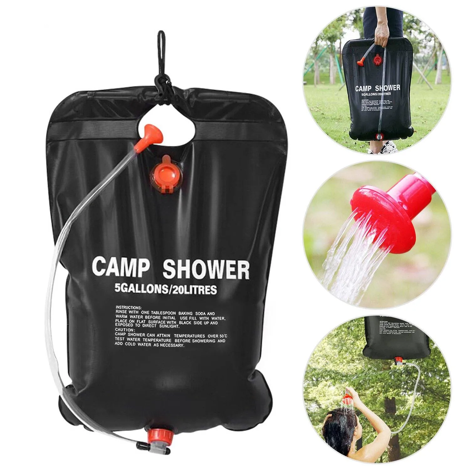 Portable Solar Heated Shower Bag