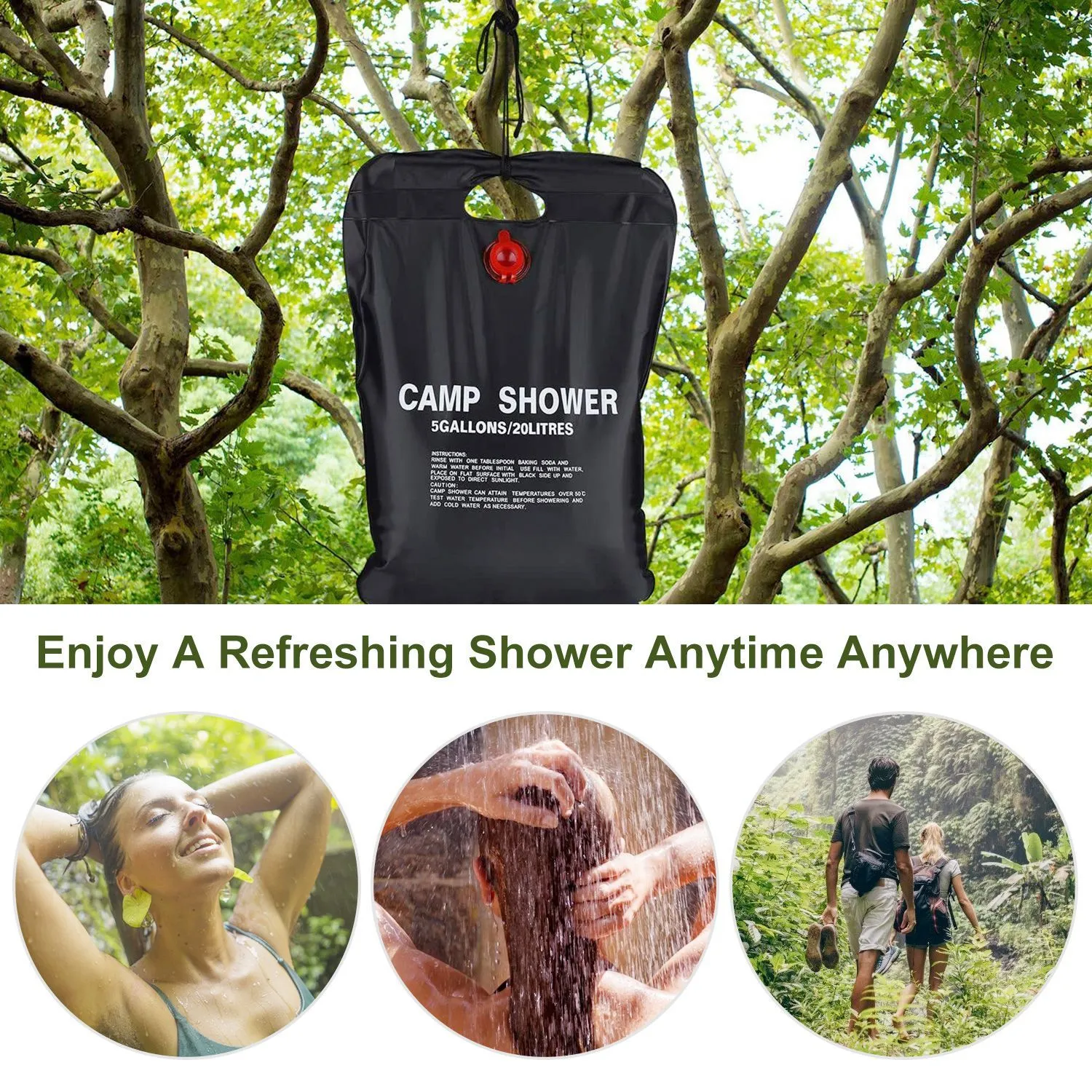 Portable Solar Heated Shower Bag