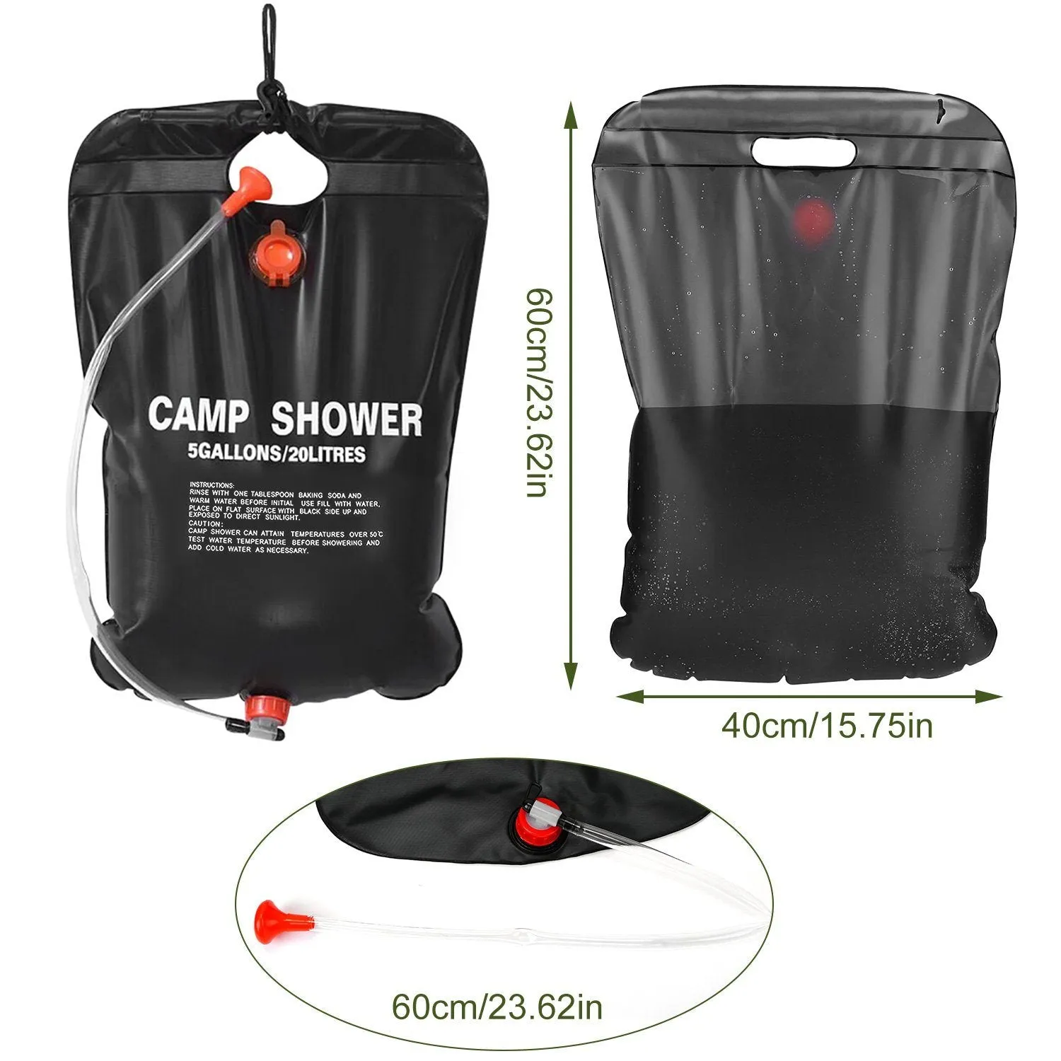 Portable Solar Heated Shower Bag