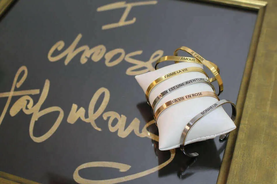 "Je t'aime" cuff
