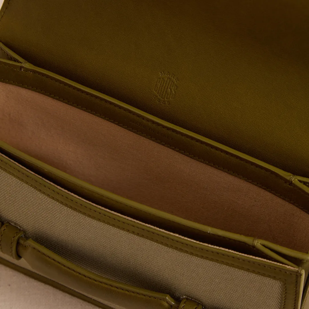 Romy Clutch in Canvas Olive