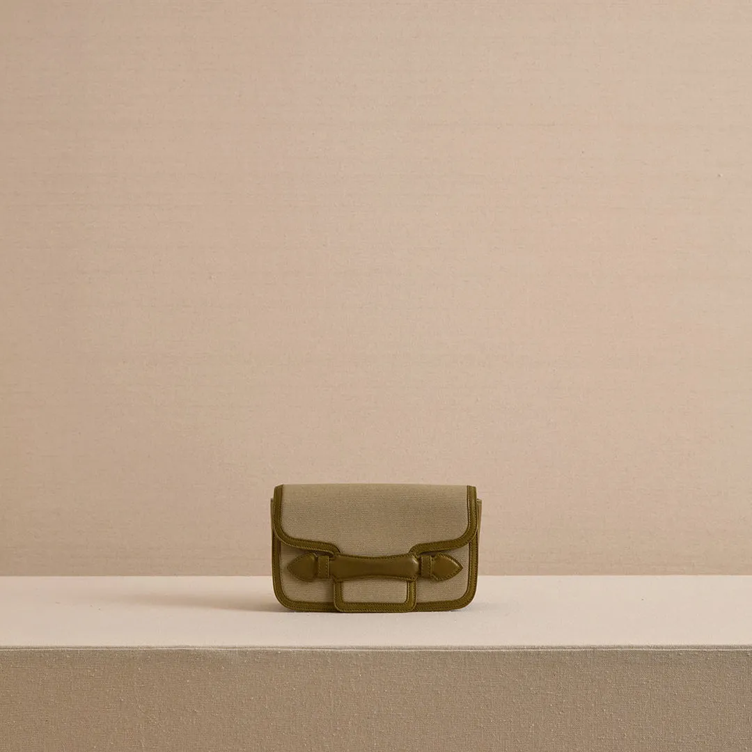 Romy Clutch in Canvas Olive