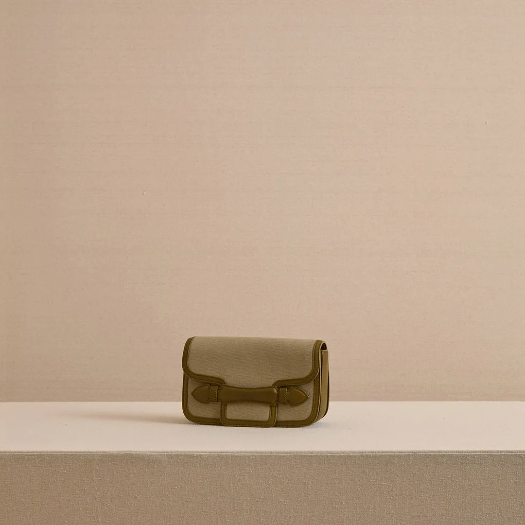 Romy Clutch in Canvas Olive