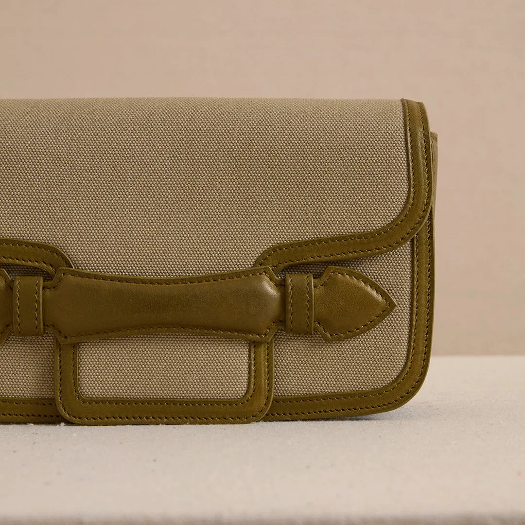 Romy Clutch in Canvas Olive