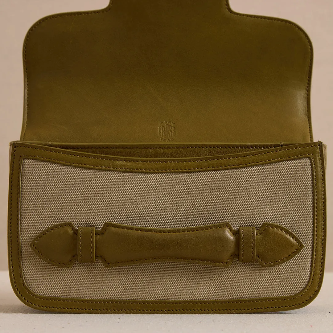 Romy Clutch in Canvas Olive