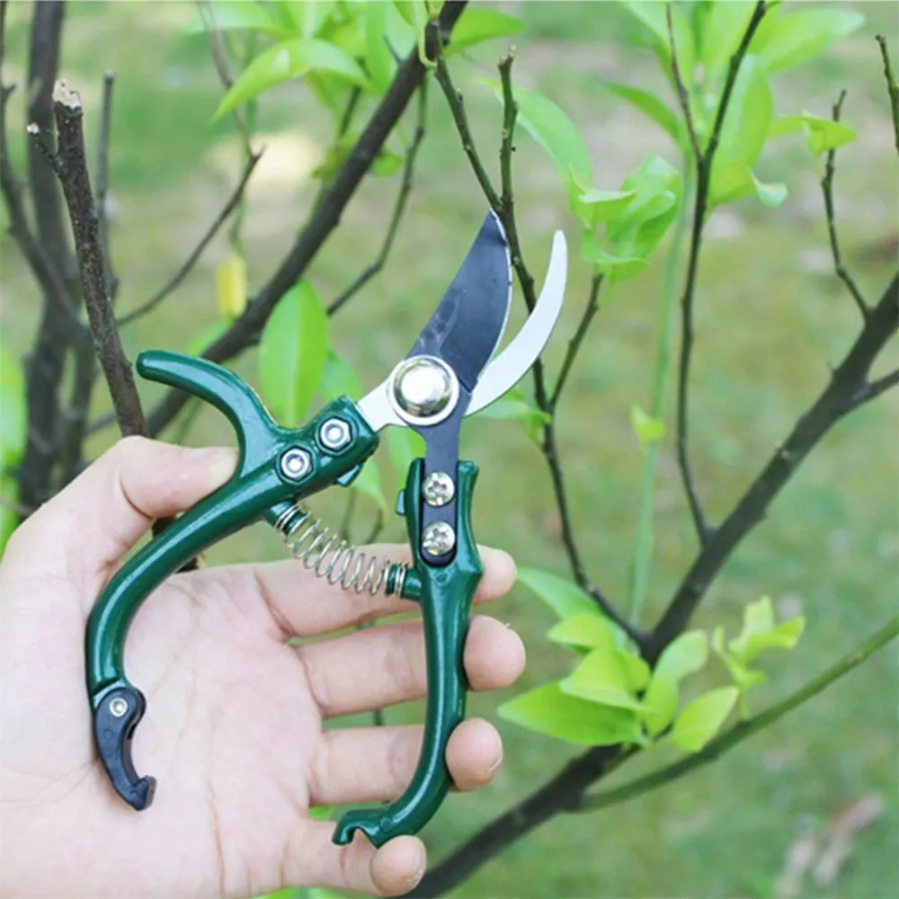 Scissors Pruning Shears - Multifunctional Garden Scissors Manual with Safety Buckle Stainless Steel