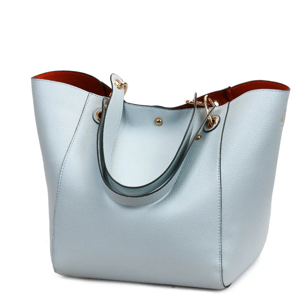 Shoulder Crossbody Large Capacity Top-Handle Big Tote With Free Clutch Bag
