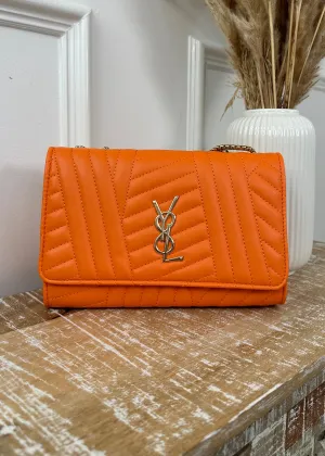 Sia Orange Quilted Bag