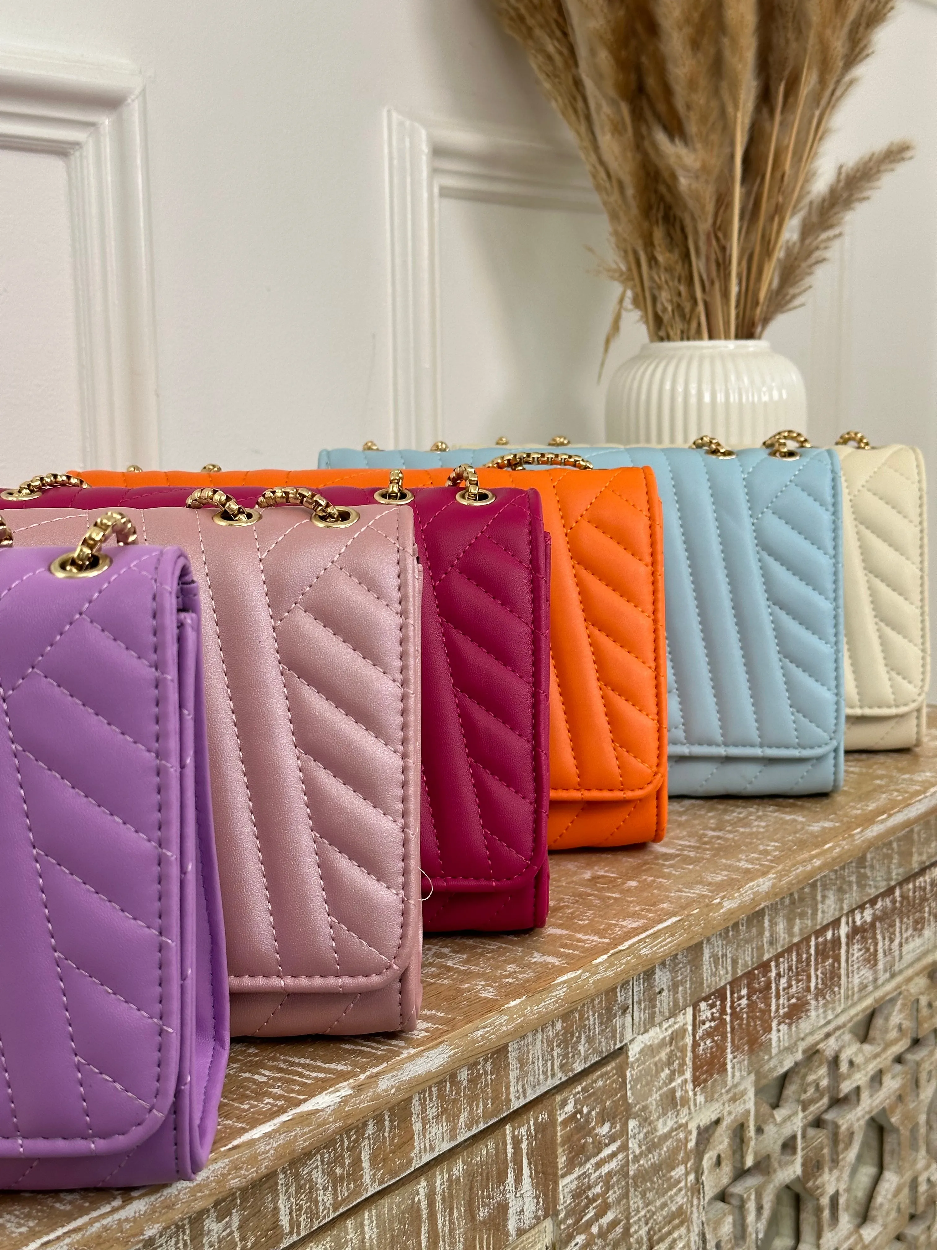 Sia Orange Quilted Bag