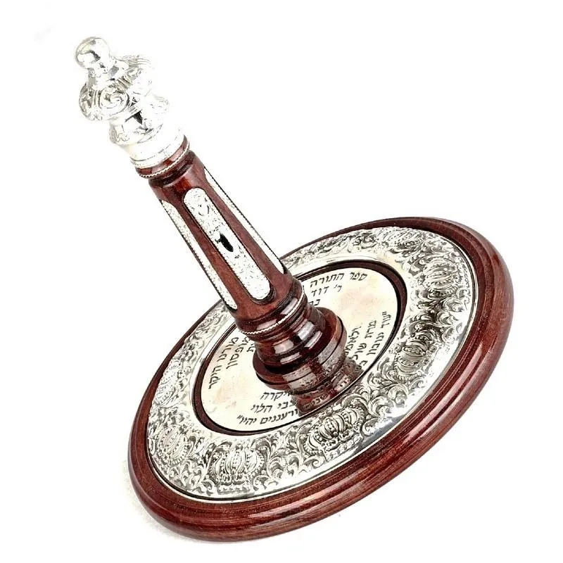 Silver Torah Rollers, Ornamental Silver Inlay