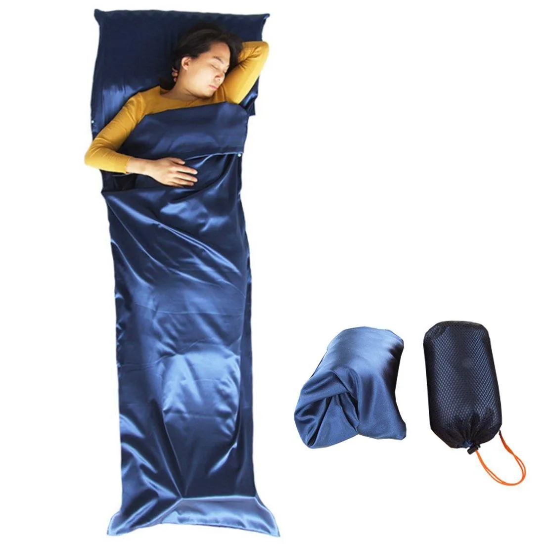 Sleeping Bag Liner - Camping & Travel Sheet - Lightweight Adult Sleep Bed Sack