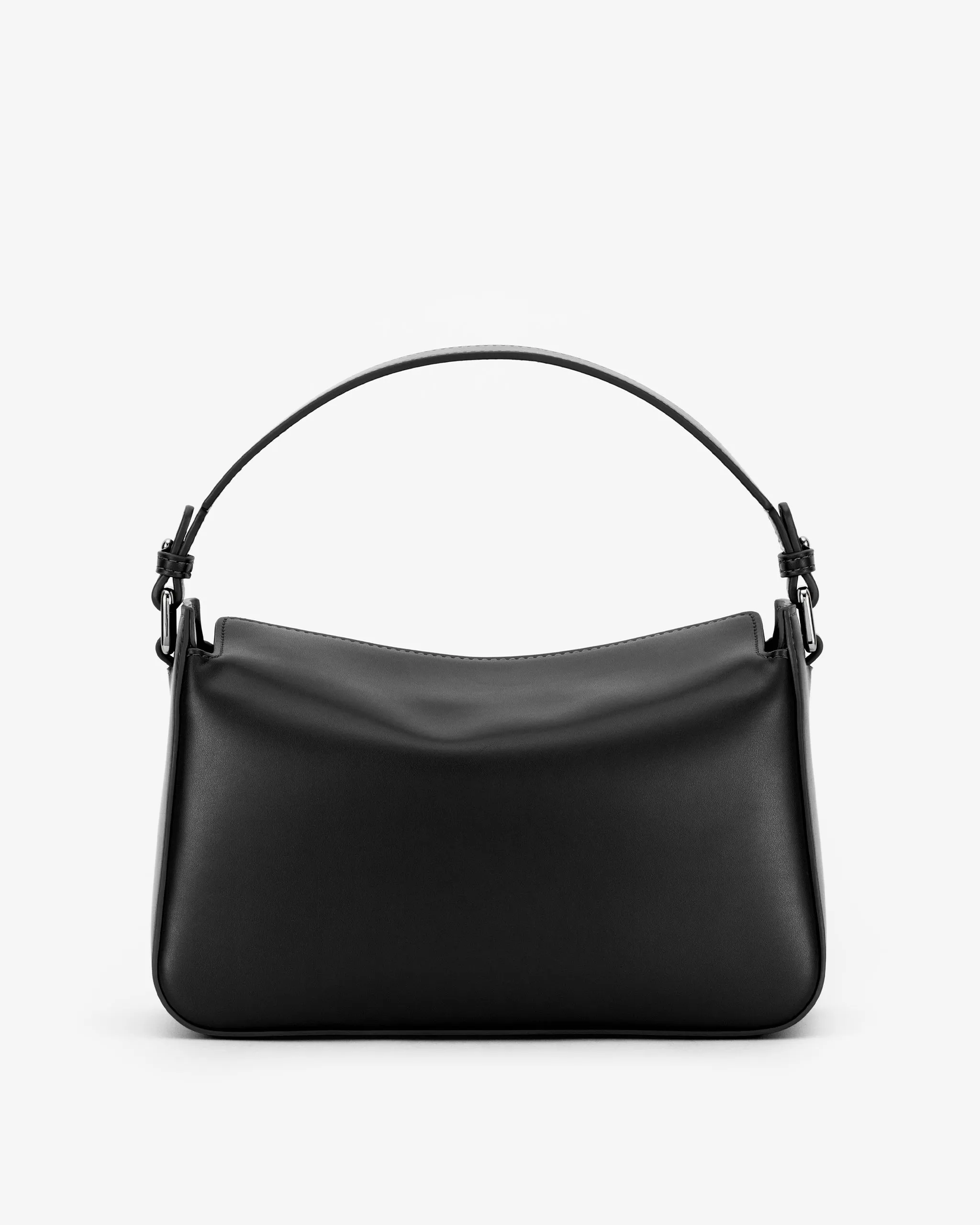 Slouch Bag in Black/Gunmetal with Personalised Hardware