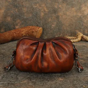 Small Brown Leather Crossbody Purse Side Bags For Women