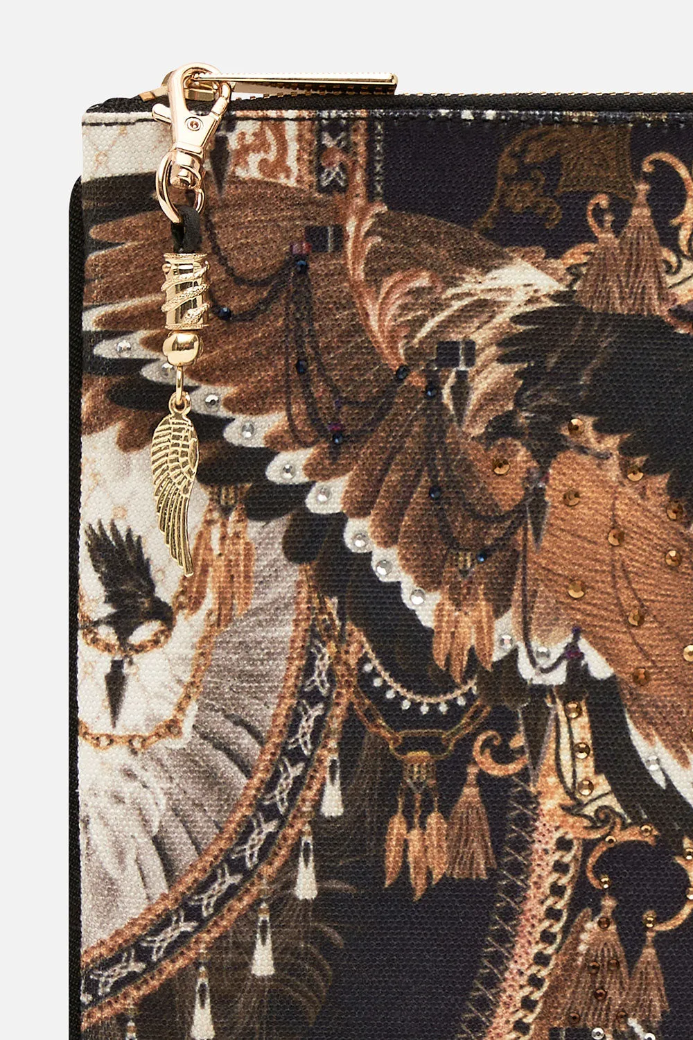 SMALL CANVAS CLUTCH RAVIN RAVEN