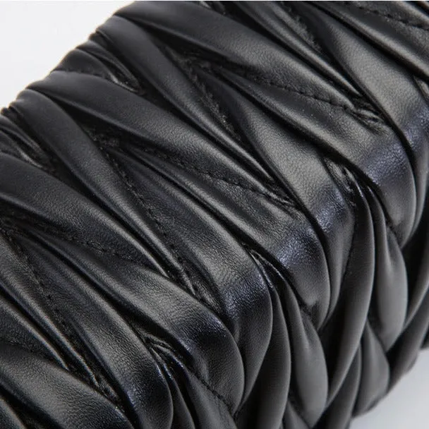Square Buckle Pleated Square Bag