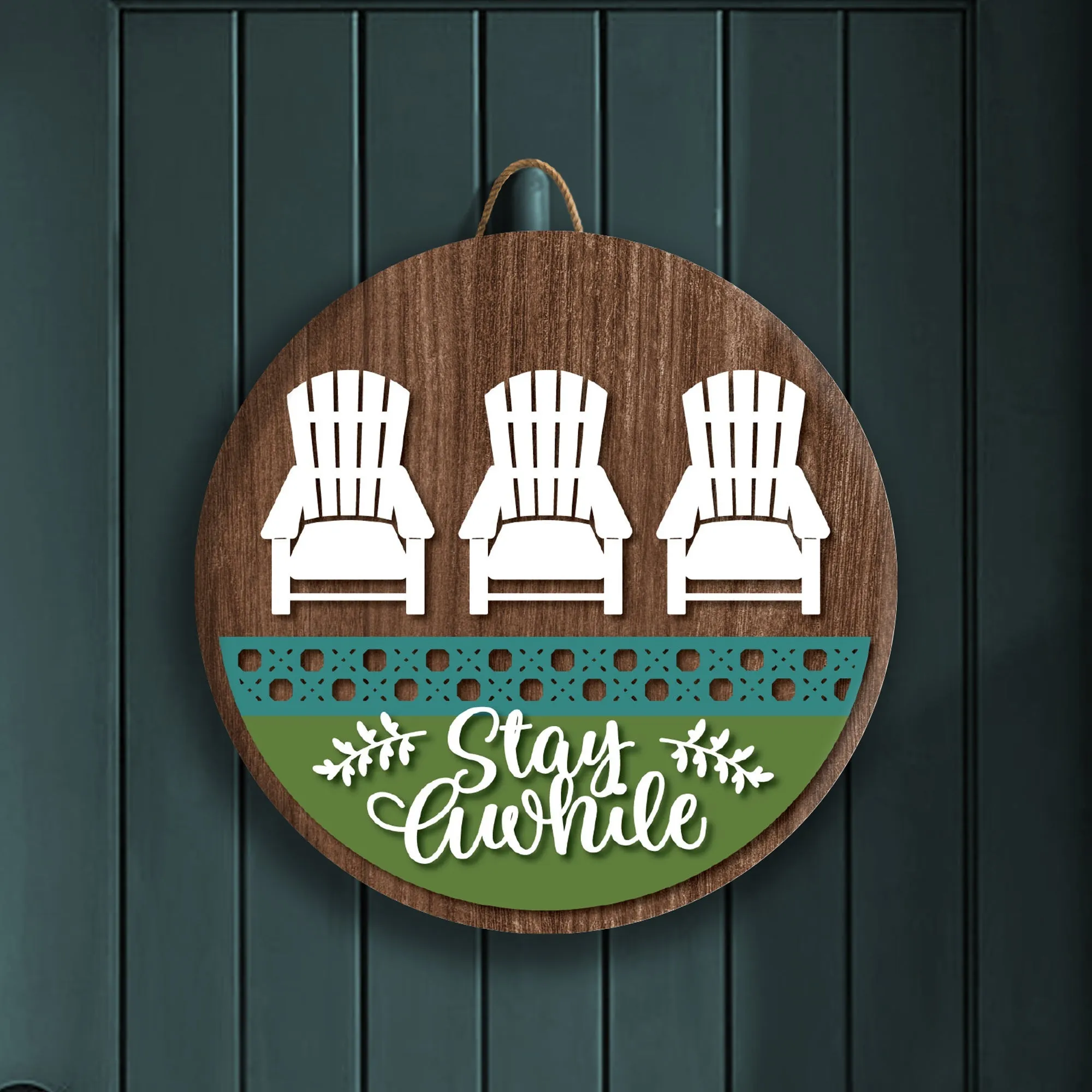 Stay Awhile Porch Sign Decor