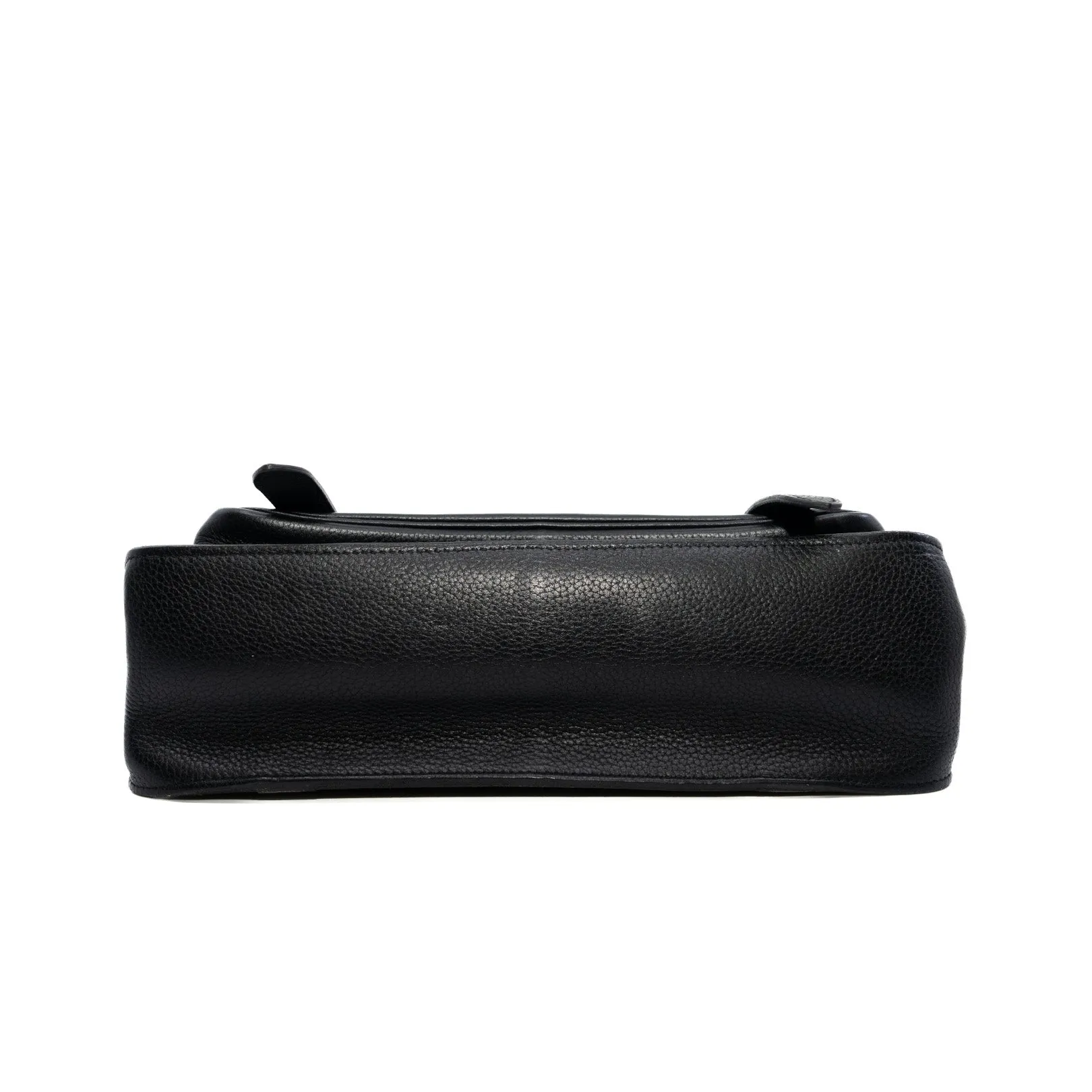 Steve Caporal Taurillon Clemence Messenger Bag Black PHW P Stamp