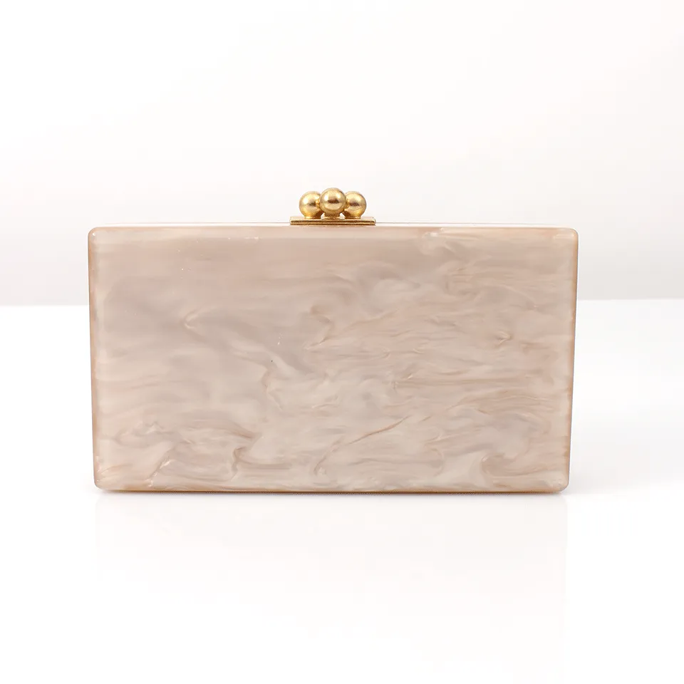 Striped Jean Miniaudiere Clutch