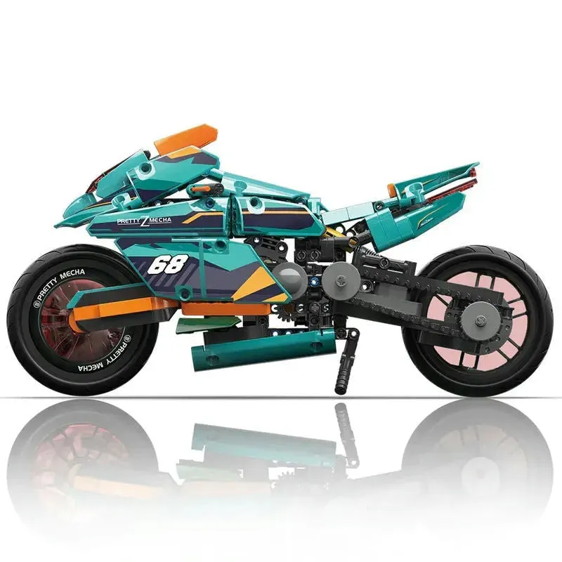 Tech MOC Cyberpunk Concept Motorcycle Bricks Toys