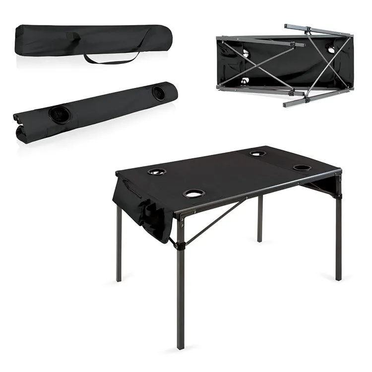 Travel Table Portable Folding Table, Black