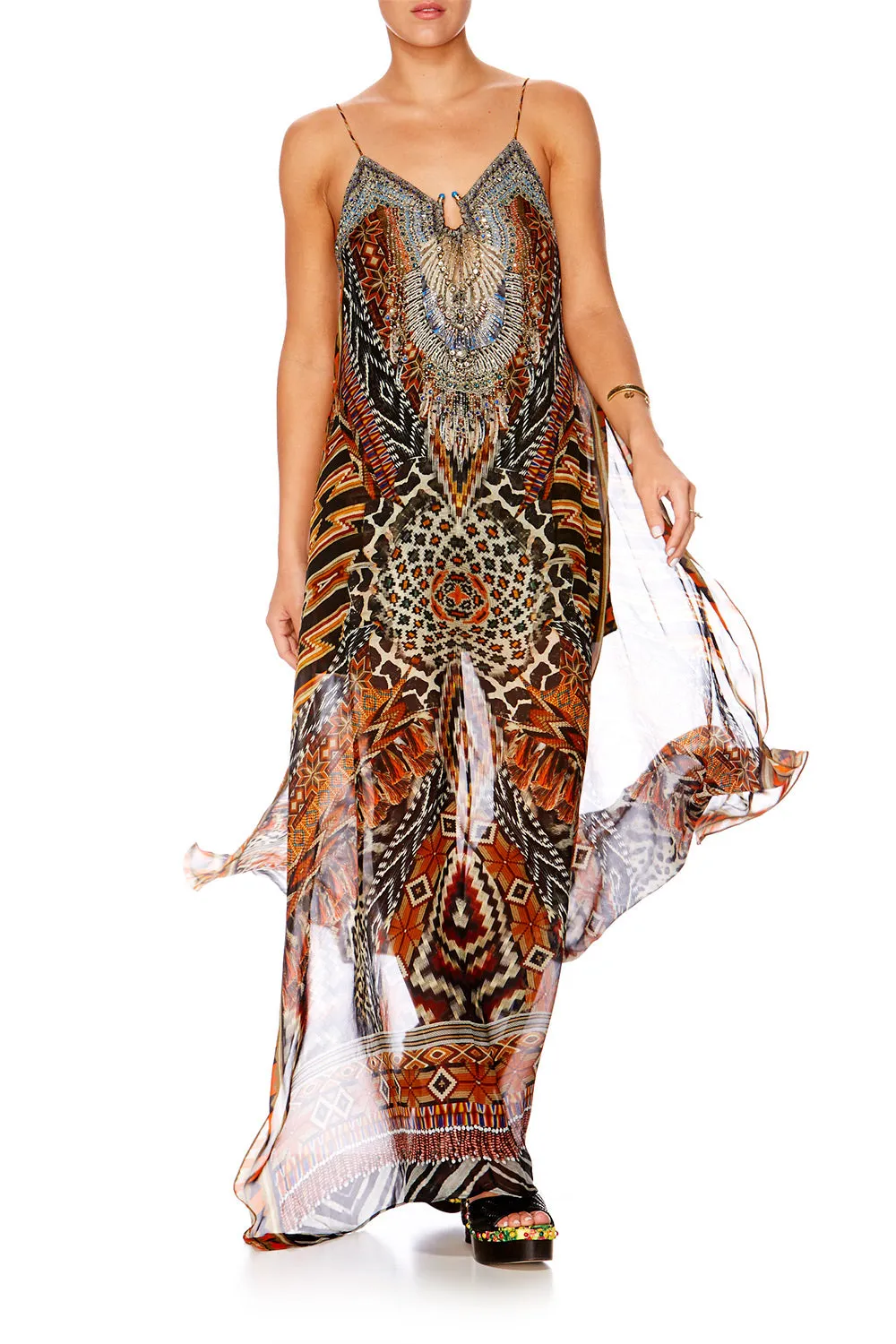 U RING LONG DRESS DAWN OF TIME