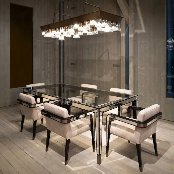 Venetian Glass & Mirror Table In The Art Deco Style