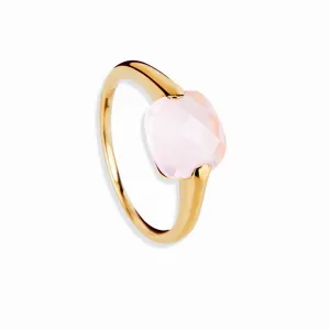 Venezia Pink Milky Quartz Ring