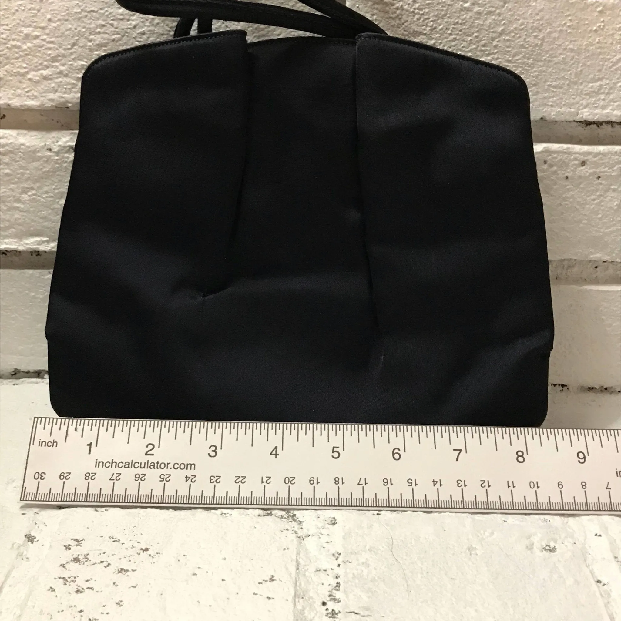 Vintage Black Satin Clutch. Coblentz Evening Bag. Saks Fifth Avenue Purse. Circa 1950 Bag.
