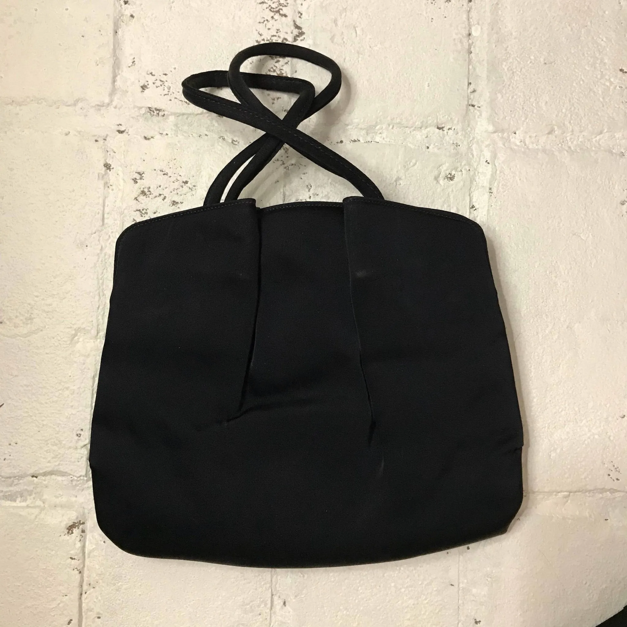 Vintage Black Satin Clutch. Coblentz Evening Bag. Saks Fifth Avenue Purse. Circa 1950 Bag.
