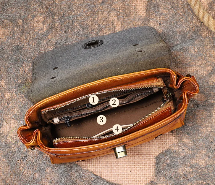 Vintage Womens Black Handbag genuine leather over the shoulder purse for women