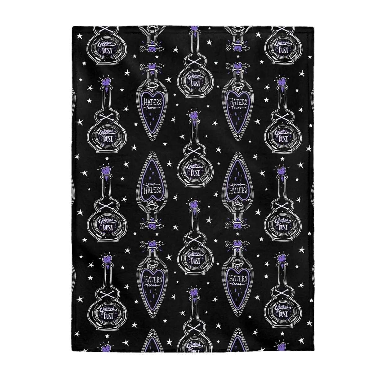 Witchy Potion Bottles Velvet Plush Blanket