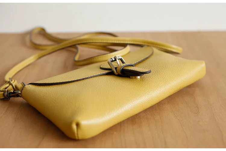 Womens Brown Leather Flap Crossbody Bag Purse Ladies Shoulder Bag