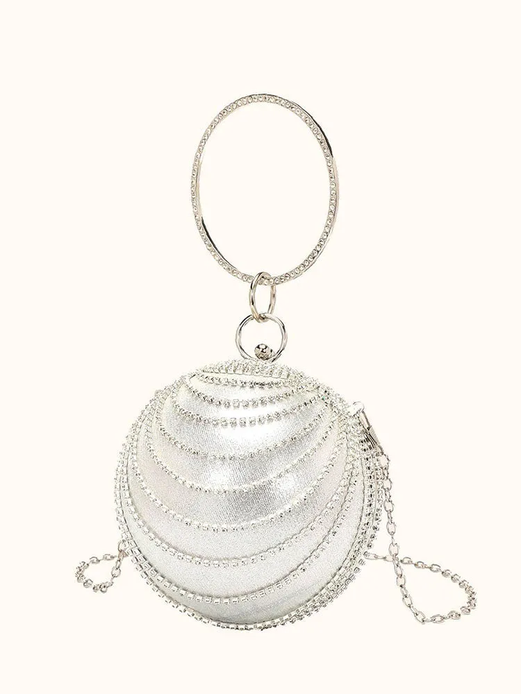 Women's Rhinestone Chain Clutch