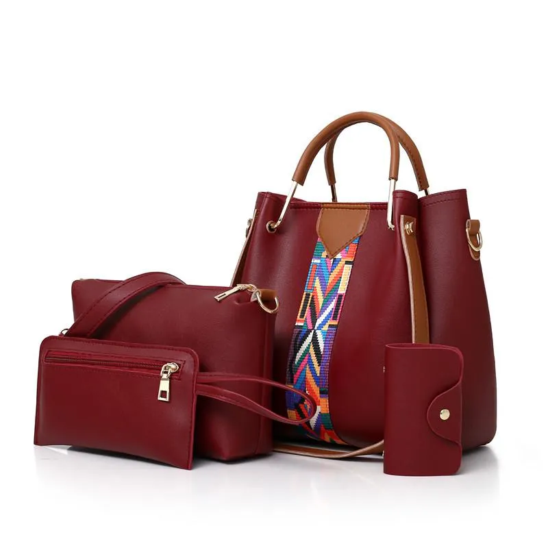 Women's Shoulder Bag | 4 Pieces Set