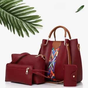 Women's Shoulder Bag | 4 Pieces Set
