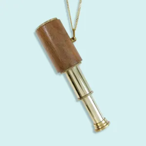 WOOD TELESCOPE NECKLACE