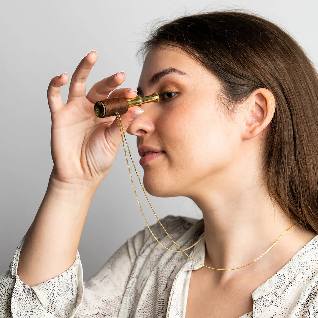 WOOD TELESCOPE NECKLACE