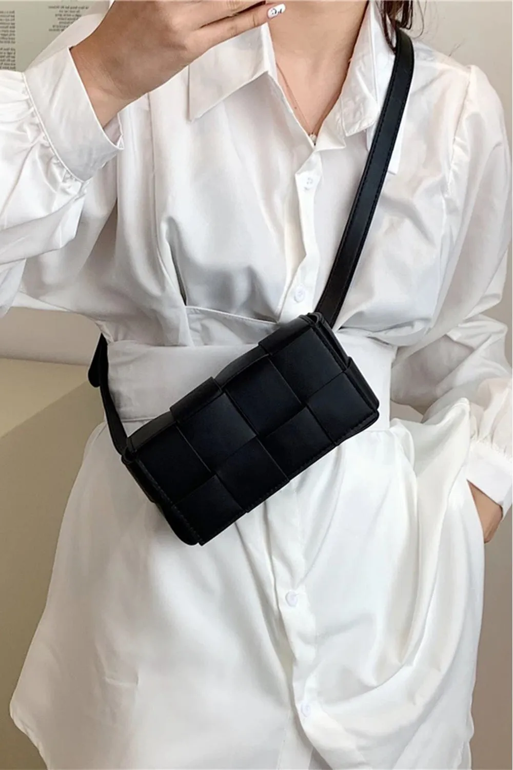Woven Charm Crossbody