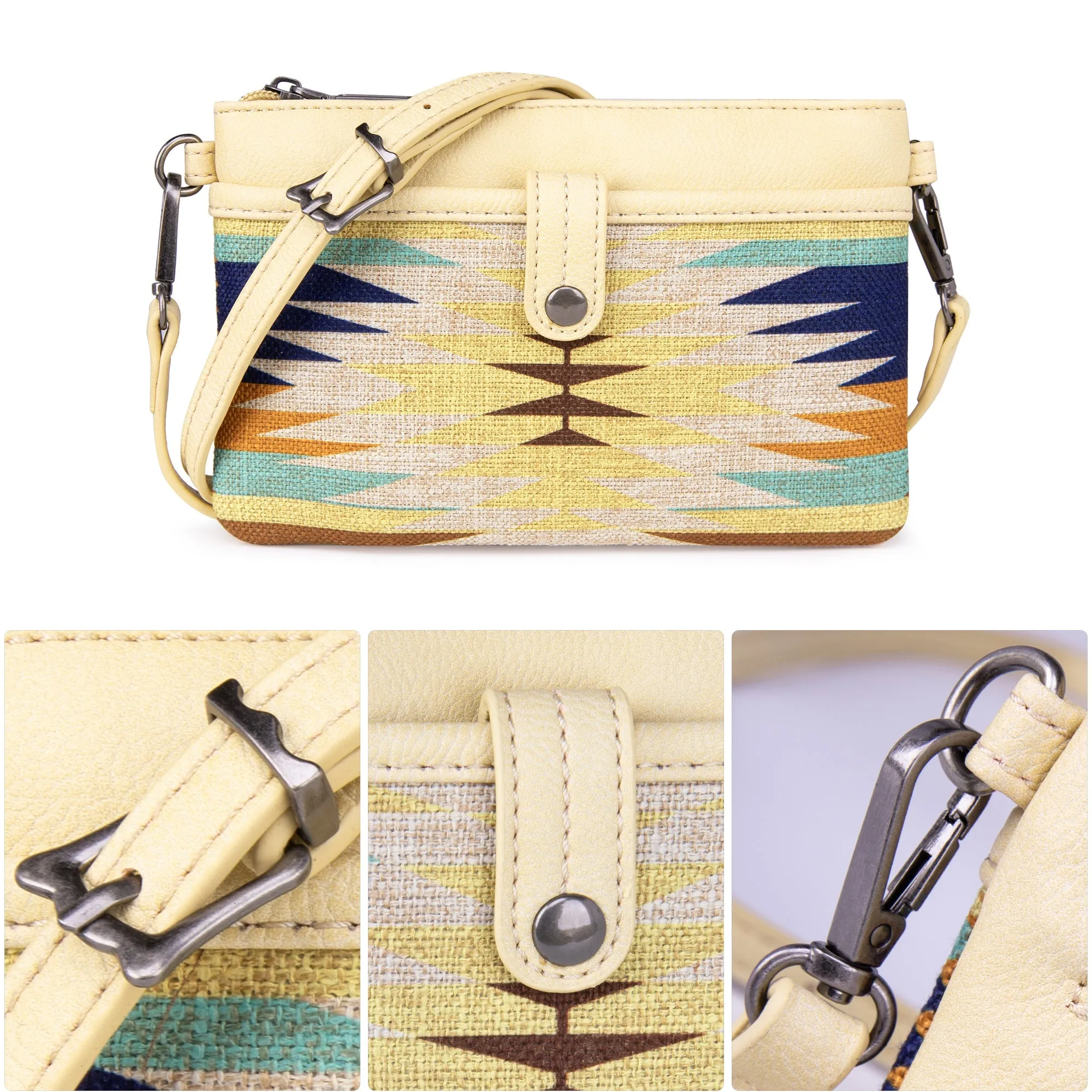 Wrangler Aztec Print Crossbody Clutch