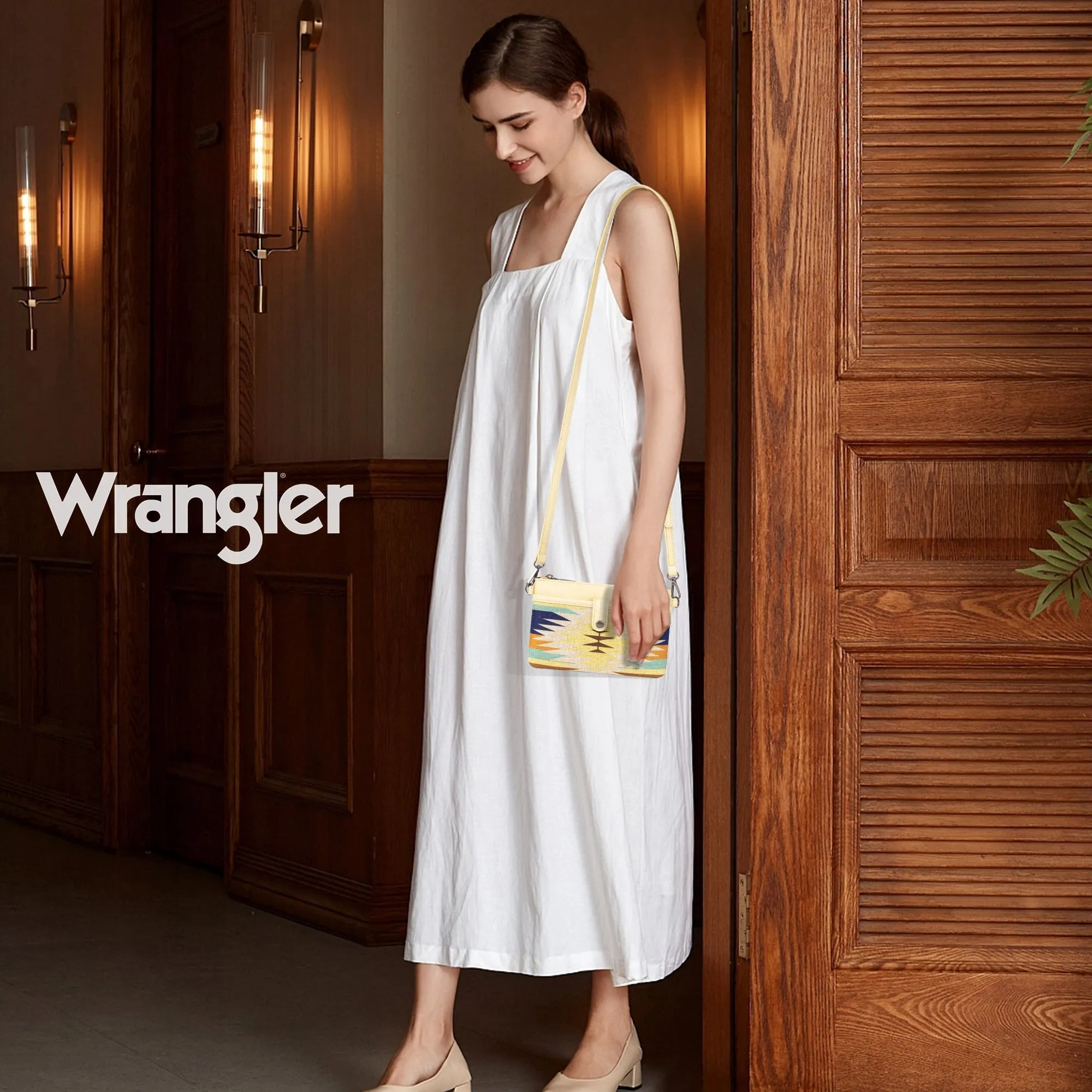 Wrangler Aztec Print Crossbody Clutch