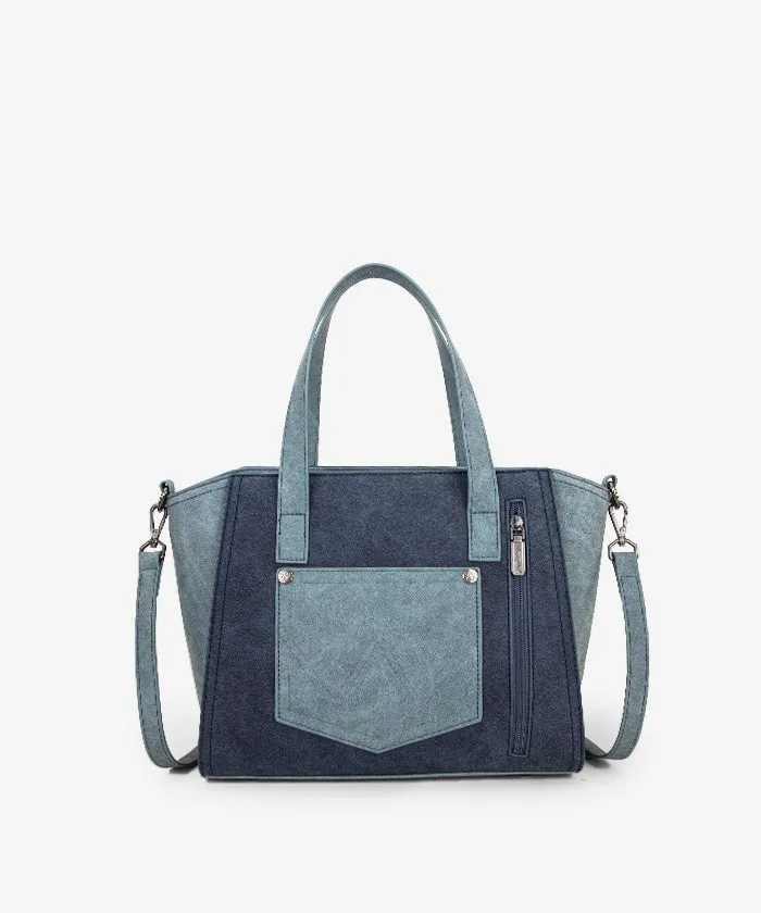 Wrangler Color Block Western Tote Carry Bag Set