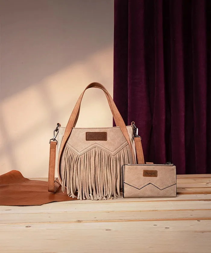 Wrangler Fringe Western Tote Bag Set