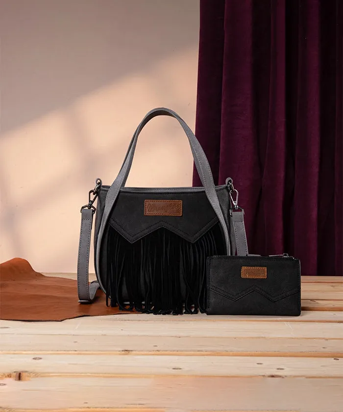Wrangler Fringe Western Tote Bag Set