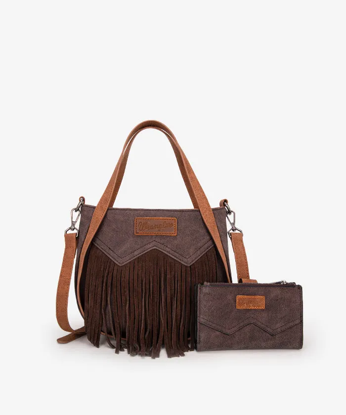Wrangler Fringe Western Tote Bag Set