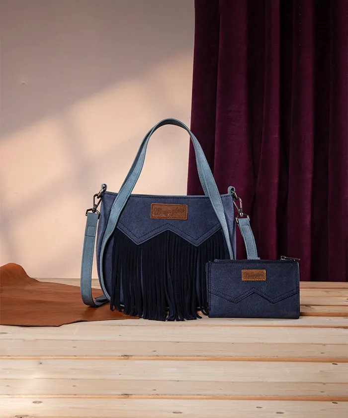 Wrangler Fringe Western Tote Bag Set